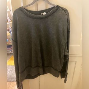 NWT H&M Divided Faded Black Crewneck Sweatshirt. Size XL.